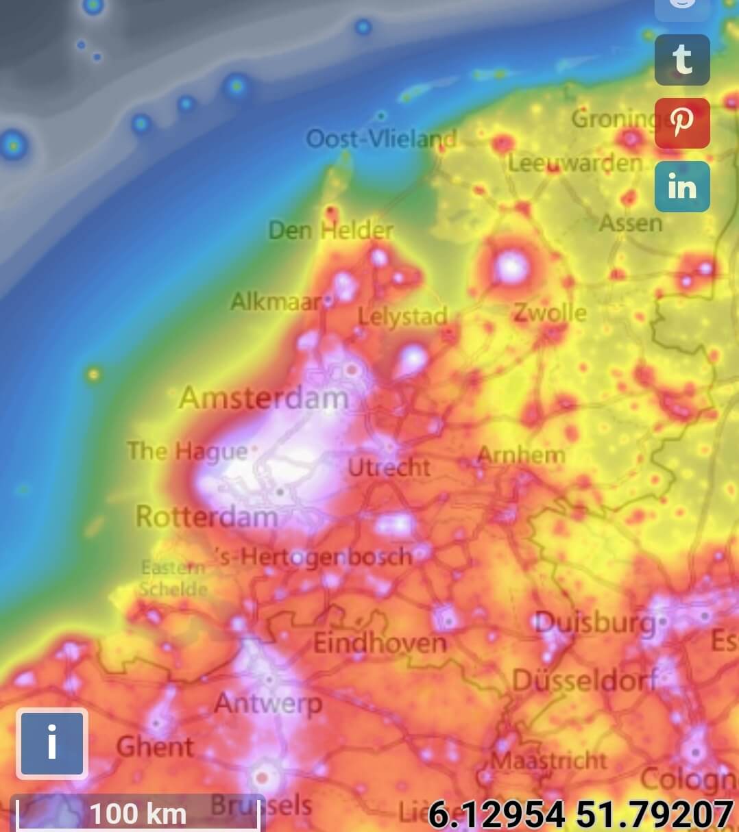 Lightpollution Nederland
