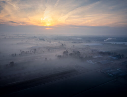 Elshout Mist Zonsopkomst Drone