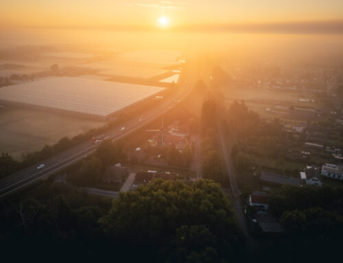 Luchtfoto Drunen Zonsopkomst Molen