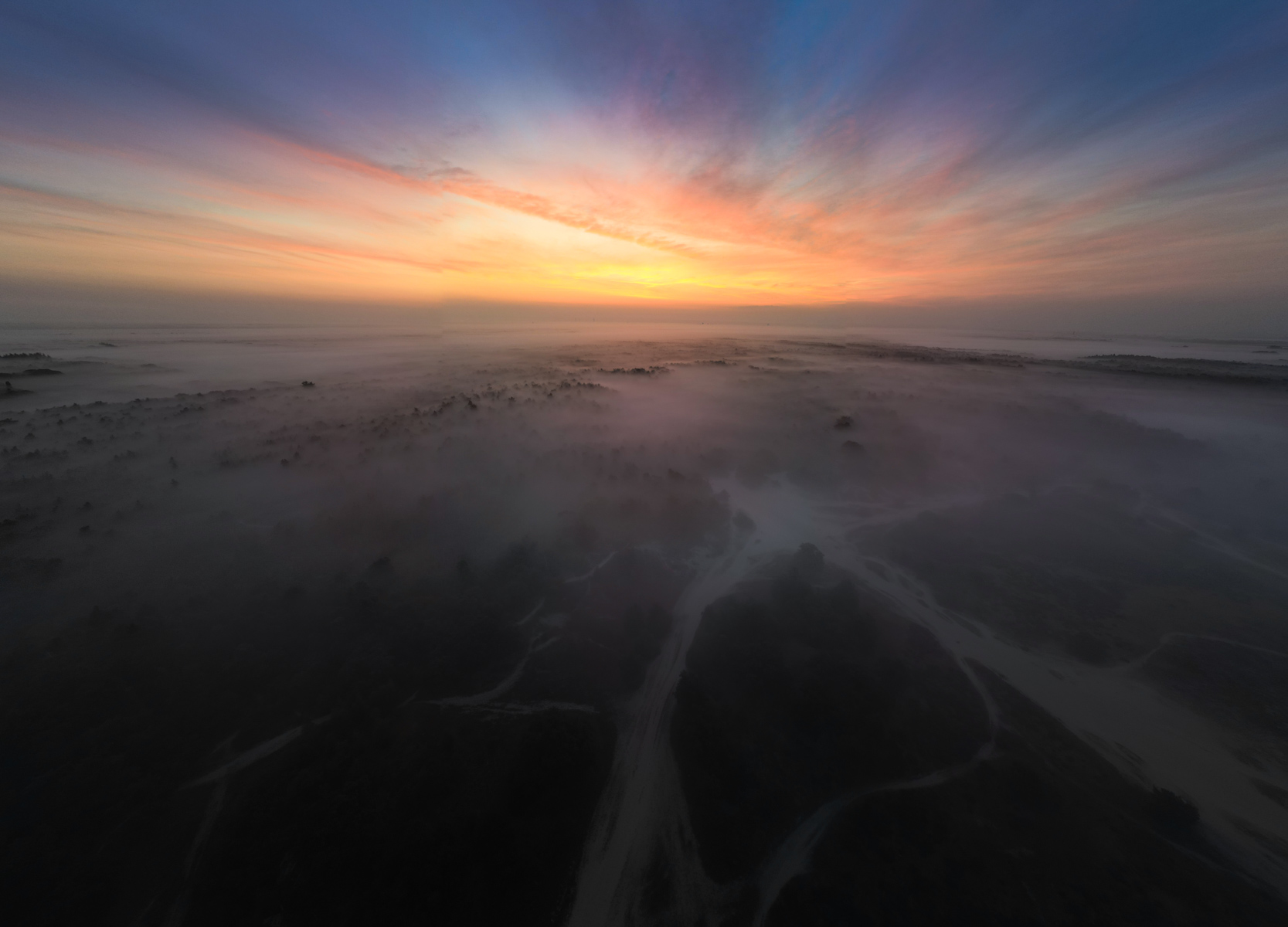 Mist Zonsopkomst Duinen