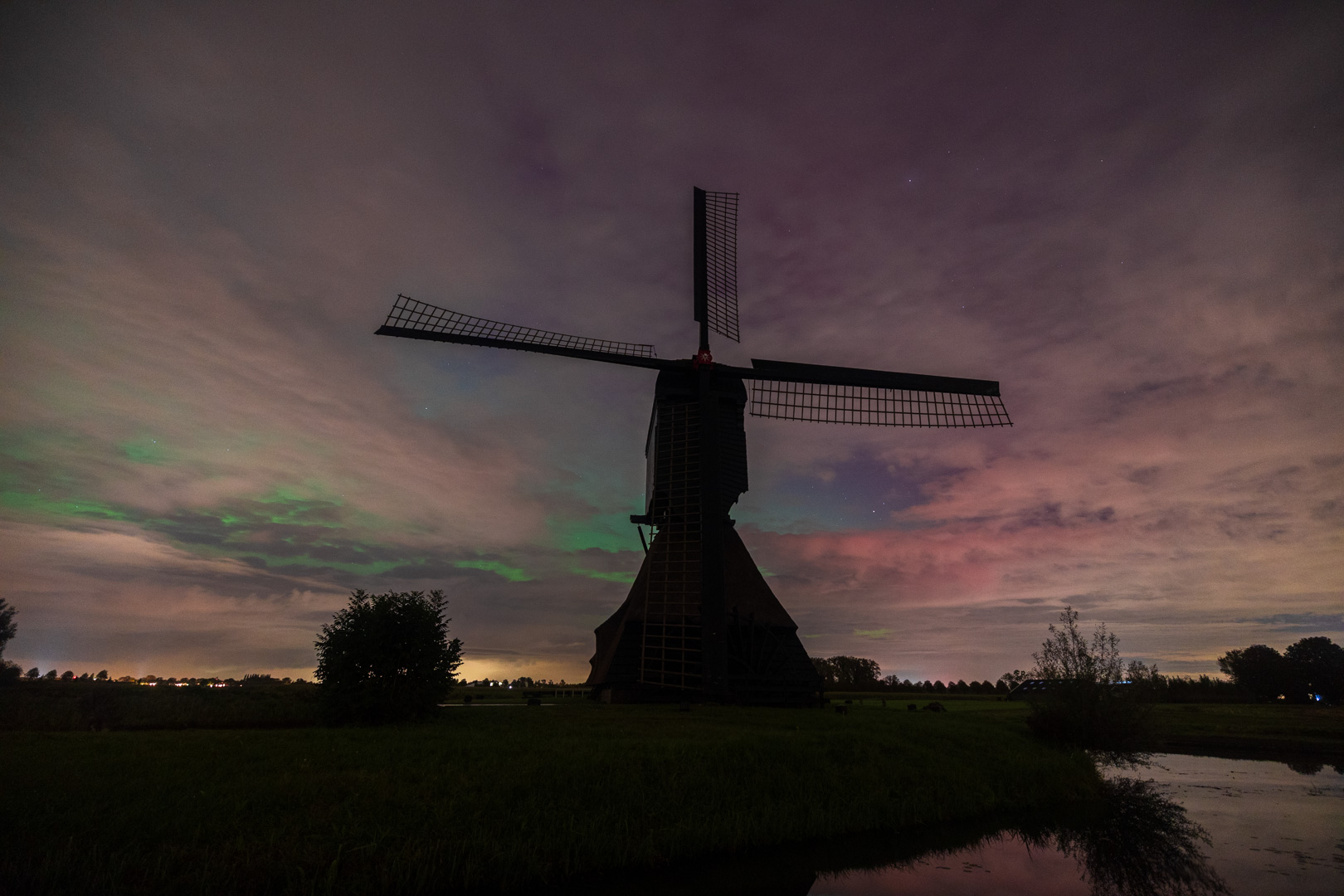 Lichtvervuiling+ Bewolking + Noorderlicht